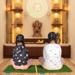 NEXTGO Floor Mat Puja Aasan 2Feet x 2Feet | Velvet Makhmal Fabric Microfiber Filling Floor Aasan for Dinner, Puja, Meditation, Garden, Yoga Mat for Home Office Ghar | Pack of 2, English Green - Image 3