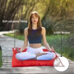 NEXTGO Floor Mat Puja Aasan 2Feet x 2Feet | Velvet Makhmal Fabric Microfiber Filling Floor Aasan for Dinner, Puja, Meditation, Garden, Yoga Mat for Home Office Ghar | Pack of 2, English Green - Image 4