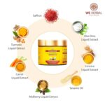 Kumkumadi Sunscreen 50gm, Ayurvedic Sun Shield with Saffron, Aloe Vera & Licorice, Sun Protection Without White Cast, Non Greasy, No Chemicals or Fragrance - Image 4