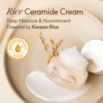 The Face Shop Rice & Ceramide Moisturizing Cream with Rice Extracts for Skin Brightening | Ceramide Moisturizer For Skin Barrier Repair | Paraben & Paraffins Free, Korean skin care products, 50ml - Image 3