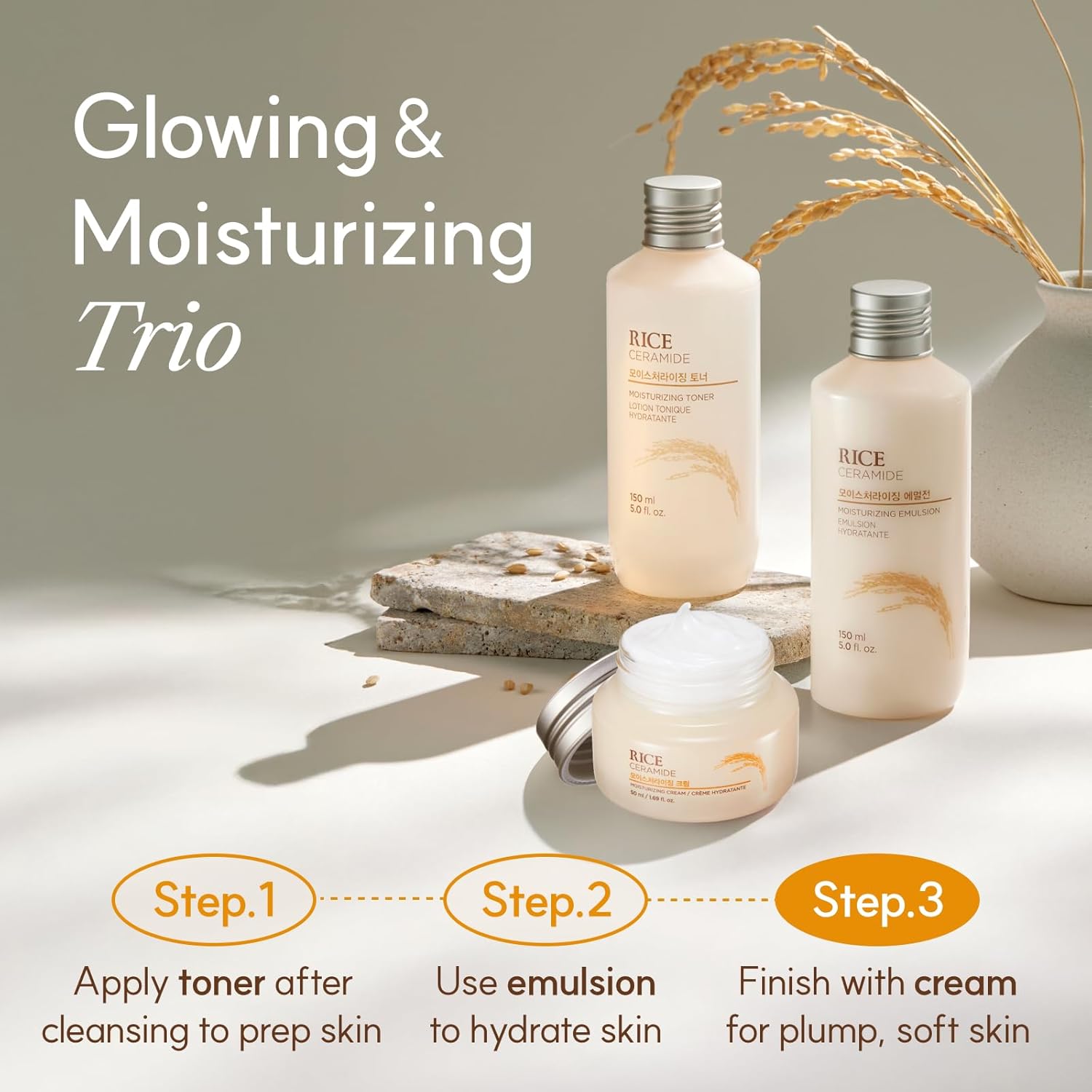 The Face Shop Rice & Ceramide Moisturizing Cream with Rice Extracts for Skin Brightening | Ceramide Moisturizer For Skin Barrier Repair | Paraben & Paraffins Free, Korean skin care products, 50ml - Image 8