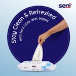 Seni Care Premium Wet Wipes for Adults | 80pcs | Derma tested | Vit E & Allantoin Nourishment | pH Balanced | Skin Friendly - Image 4