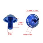 Yosoo Health Gear Bicycle Water Bottle Cage Hex Bolts, M5 x 12mm Bolt Screws for Bike Water Bottle Cage Holder, 2 PCS(Blue) - Image 3