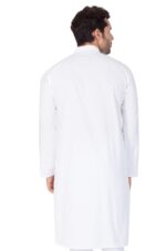 VASTRAMAY Men Super Soft Pure Cotton White Kurta – Comfortable Ethnic Wear for Eid, Holi, Weddings & Festivals – Classic Traditional Cotton Kurta for Men - Image 5