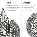 KIING Ayatul Kursi Metal Islamic H 30 Inch X W 24 Inch Wall Decor Art Arabic Calligraphy Wall Art for Perfect Muslim Gifts - Image 7