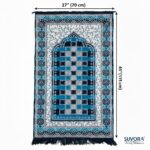 Prayer Mat for Men and Women Soft Lightweight Namaz Rug with Anti Slip Base Washable Foldable Prayer Carpet for Home Mosque Travel (Blue) - Image 4
