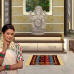 Kuber Industries Velvet Prayer Mat | Meditation Prayer Carpet Mat | Pooja Aasan Mat |Traditional Flower Square Prayer Mat | Small | Pack of 3 | Multicolor - Image 7