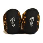 Nufoot Ballet Flats: Women's House Slippers for Indoor Use, Neoprene Socks with Slip-Resistant Soles, Wear as Yoga or Pilates Shoes, Gold Snake, Large - Image 4