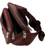 PU Leather Waist Pack Bags Travel Bag for Money |Mobile|Card|Belt| Documents|Kit Books Dairy Kamar Pouch| Small Accessories Luggage for Men Women Boys and Girls Stylish Fom Bag with Belt Kamar Pouch - Image 3