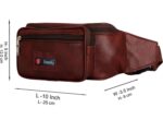 PU Leather Waist Pack Bags Travel Bag for Money |Mobile|Card|Belt| Documents|Kit Books Dairy Kamar Pouch| Small Accessories Luggage for Men Women Boys and Girls Stylish Fom Bag with Belt Kamar Pouch - Image 5