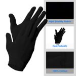 Kuber Industries | Cotton Summer Gloves | Protection From Sun Burns | Dust | Pollution | Gloves For Women and Men | Pack of 1 Pair | Black - Image 3