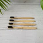 Eco Friendly Bamboo Toothbrush Pack of 6 | Ultra Soft Charcoal Bristles | Biodegradable Wooden Toothbrush | Plastic Free Tooth Brush for Adults & Kids | Oral Care Set - Image 3