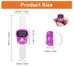 Digital Tally Counter with LCD Display, Finger Ring Design, White, Compact Size 30mm x 110mm, for Fitness Tracking and Chanting(Multicolor) - Image 3