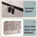 House of Quirk Polyester 7 pieces Travel Organizer Packing Cubes Lightweight Travel Luggage Organizers with Laundry Bag or Toiletry Bag (Beige), 32 x 12 cm - Image 5