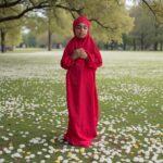 Kids Prayer Dress | Full Coverage Modest Islamic Wear | Comfortable Soft Fabric Hijab with Long Dress for Girls - Image 3