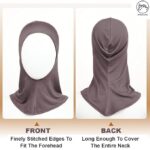 BISMAADH Islamic Scarf Hijab for Women, Muslim Instant Soft Jersey Scarf, Islamic Clothes, Long Hijabs, Lightweight Breathable Solid Color Soft Chiffon Long Fashion Scarves - Image 3