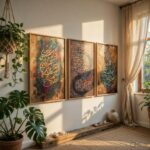 Livin'luxe Islamic Calligraphy Wall Painting Set of 3 with Wooden Frames | Arabic Quranic Calligraphy Islamic Wall Art | HD Sparkle Printed MDF Wall Decor for Living Room, Bedroom & Prayer Room - Image 3