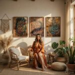 Livin'luxe Islamic Calligraphy Wall Painting Set of 3 with Wooden Frames | Arabic Quranic Calligraphy Islamic Wall Art | HD Sparkle Printed MDF Wall Decor for Living Room, Bedroom & Prayer Room - Image 4