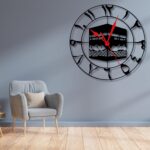 Ventuos ® Kaaba Design Metal Islamic Wall Clock | Durable Metal Frame | Silent & Accurate Movement | Premium Home, Office & Mosque Décor for Islamic Occasions-Kabba Design-Black-40 CM 16 inch - Image 6