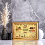 Hawai Gold Plated Muslim Islamic Urdu Quote Mecca Madina Mosque Photo with Engineered Wood Wall Hanging Home Décor Religious Photo Frame for Home Office Prayer Room,Size- 36x26x2cm SFDI93GldFrm - Image 4