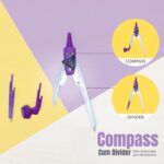 Classmate Asteroid Geometry Box | Compass-cum-Divider with arm locking mechanism | 30 cm Foldable Scale| Mechanical Pencil | Double sided tray - Image 7