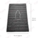 Polyester Water Proof Pocket Friendly Safri Janamaz Travel Prayer Mat - Black, Full Size - Image 3
