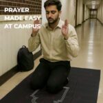 Polyester Water Proof Pocket Friendly Safri Janamaz Travel Prayer Mat - Black, Full Size - Image 9
