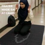 Polyester Water Proof Pocket Friendly Safri Janamaz Travel Prayer Mat - Black, Full Size - Image 10