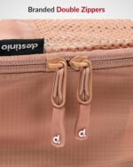 Destinio Packing Cubes for Travel, 6 in 1 Water Resistant Travel Organizer Pouch Set (4 Cubes+ Drawstring Bag+ Cosmetic Pouch), Luggage Suitcase Wardrobe Organiser Bags for Clothes Shoes (Mocha) - Image 3