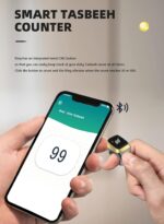 KRCIQMV Zikr Tasbih Mini Ring Rechargeable Smart Muslim Prayer Prayer Timing Reminder Prayer Waterproof Digital Electronic Digital LCD Counter (Black, 20mm) - Image 4