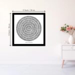 VIBBES Surah Ar-Rehman Arabic Calligraphy Islamic Wall Art, 14x14 Inch, Black Frame Wall Art, Modern Islamic Decor - Image 3