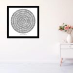 VIBBES Surah Ar-Rehman Arabic Calligraphy Islamic Wall Art, 14x14 Inch, Black Frame Wall Art, Modern Islamic Decor - Image 8