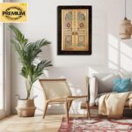 Hawai Khwaja Ajmer Sharif Kaaba Gate Islamic Wall Decor Synthetic Wood Photo Frame for Home Office Prayer Room, 21x17x2cm, SFDI512_PRNT_BLK - Image 4