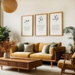 VIBBES Islamic Wall Art Set, 3 Pieces Arabic Calligraphy Prints with Wood Frames, Sabr Shukr Tawakkul Design (Medium - 35cm x 25cm) - Image 7