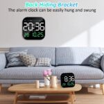 CBK Digital Alarm Wall Clock Table Clock, 9 inch LED Clock with Date and Temperature,Auto Dimming, Day of Week, Remote Control, Perfect for Home Office Table Desk, Living Room - Image 5