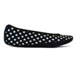 NuFoot Ballet Flats Women's Shoes Best Foldable & Flexible Flats Slipper Socks Travel Slippers & Exercise Shoes Dance Shoes Yoga Socks House Shoes Indoor Slippers Black with White Polka Dot Medium - Image 5