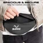 Slovic Waist Bag for Travelling for Man & Women [with 3 Pockets] | Traveling Bag for Boys & Girls | Premium Stictching Travel Bag for Man | Stylish Zip Pouch for Everyday use | Black - Image 7