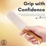 Beauté Secrets Double-Sided Pumice Stone with Handle | Foot Scrubber & Callus Remover for Dead Skin | Pedicure Foot File for Cracked Heels, Corns & Hard Skin – Shower Safe Foot Care Tool - Image 3