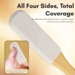 Beauté Secrets Double-Sided Pumice Stone with Handle | Foot Scrubber & Callus Remover for Dead Skin | Pedicure Foot File for Cracked Heels, Corns & Hard Skin – Shower Safe Foot Care Tool - Image 4