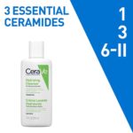 CeraVe Hydrating Cleanser For Normal To Dry Skin (88ml) - Non-Foaming Face Wash with Hyaluronic Acid And Ceramides | Non-Comedogenic, Non-Irritating And Fragrance-Free Cleanser - Image 5