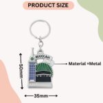 M Men Style Islamic Holy Gift Beautiful Makkah Keychain – Sacred Kaaba Design Muslim Religious Gift for Eid, Ramadan, Umrah & Hajj Keepsake Green::MultiColour Skey20251000 - Image 3