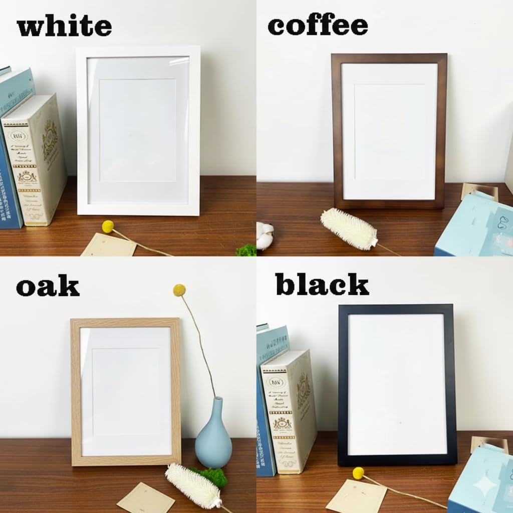 Stuthi Arts Premium Table Top Photo Frame, Set of 5 Colors, Durable Synthetic Wood with Stand for Home & Office Decor (6x8 Inch) - Image 3