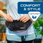 Ceptics Waist Bags for Men, Fanny Pack with Waterproof Pocket & RFID Safe, Waist Pouch for Hiking Travel Camping Running Sports Outdoors, Belt with Money Belt with Adjustable Strap (Polyester,Black) - Image 8