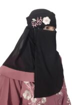 Brown Abaya Embroidery Work Burqa For Women Elegant Modest Wear Islamic Naqab - Image 5