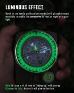Compass | Sportneer High Accuracy Waterproof Military Compass with Carrying Bag Lensatic Sighting Waterproof | - Image 3