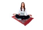 AAZEEM Prayer Mat | Velvet Aasan | Meditation Carpet | Pooja Aasan | Traditional Prayer Mat | Medium Size | Red Color - Image 5