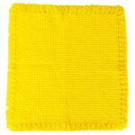 Woolen Puja Aasan Mat for Prayers - Handmade Decorative Pooja Mat 21 x 22 inch (Mint Yellow) - Image 4