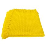 Woolen Puja Aasan Mat for Prayers - Handmade Decorative Pooja Mat 21 x 22 inch (Mint Yellow) - Image 5