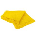 Woolen Puja Aasan Mat for Prayers - Handmade Decorative Pooja Mat 21 x 22 inch (Mint Yellow) - Image 6