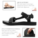 Womens-Sport-Sandals Outdoor-Hiking-with-Arch-Support Comfortable Webbing-Water-Athletic Beach-Shoes For Travel-Walking-Trekking-Camping, Black, 8 - Image 5
